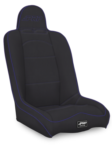Daily Driver High Back Suspension Seat; Black & Purple Vinyl