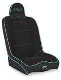 Daily Driver High Back Suspension Seat; Black & Teal Tweed
