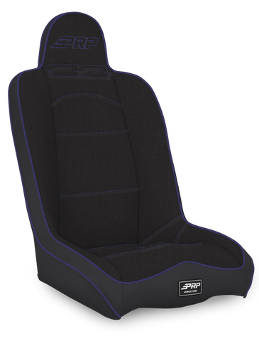 Daily Driver High Back Suspension Seat; Black & Purple Tweed
