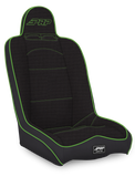 Daily Driver High Back Suspension Seat; Black & Green Tweed