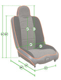 Daily Driver High Back Suspension Seat; Black And Red Tweed