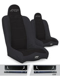Daily Driver High Back Suspension Seats Kit For 97-02 Jeep Wrangler TJ (Pair)  Black
