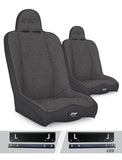 Daily Driver High Back Suspension Seats Kit For 97-02 Jeep Wrangler TJ (Pair)  Grey