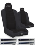 Daily Driver High Back Suspension Seats Kit For 03-06 Jeep Wrangler TJ (Pair)  Black