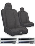 Daily Driver High Back Suspension Seats Kit For 03-06 Jeep Wrangler TJ (Pair)  Grey
