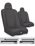 Daily Driver High Back Suspension Seats Kit For Jeep Wrangler CJ7/YJ (Pair)  Grey