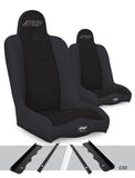 Daily Driver High Back Suspension Seats Kit For 95-01 Jeep Cherokee XJ (Pair)  Black