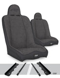 Daily Driver High Back Suspension Seats Kit For 95-01 Jeep Cherokee XJ (Pair)  Grey