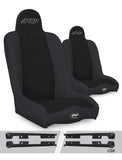 Daily Driver High Back Suspension Seats Kit For Jeep Wrangler JK/JKU (Pair)  Black