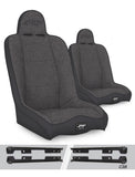 Daily Driver High Back Suspension Seats Kit For Jeep Wrangler JK/JKU (Pair)  Grey
