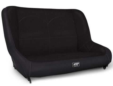 Low Back Rear Bench For Jeep CJ7/YJ; Black