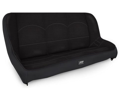 Low Back Rear Bench For Jeep JKU/JLU; Black