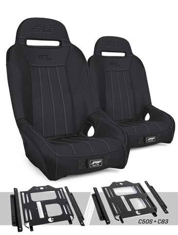 GT/S.E. Suspension Seats Kit For Polaris RZR 570  800  900 (Pair)  Black