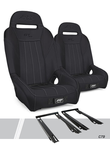 GT/S.E. Suspension Seats Kit For Polaris RZR PRO XP  PRO R  Turbo R  PRO S (Pair)  Black
