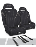 GT/S.E. Suspension Seats Kit For Polaris RZR PRO XP  PRO R  Turbo R  PRO S (Pair)  Black & Grey