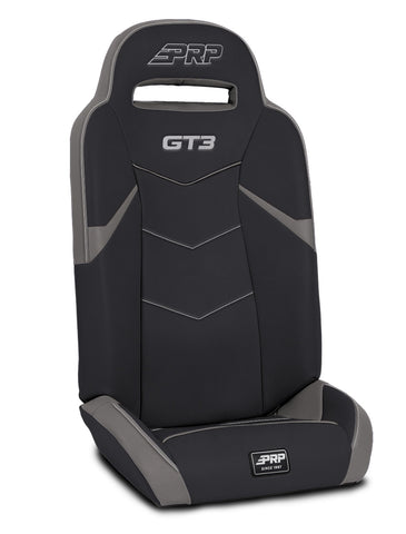 GT3 Fold Flat Rear Suspension Seats For Polaris RZR PRO XP4  PRO R4  Turbo R4 (Pair)  Grey