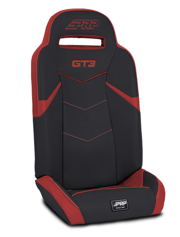 GT3 Fold Flat Rear Suspension Seats For Polaris RZR PRO XP4  PRO R4  Turbo R4 (Pair)  Red
