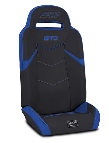 GT3 Fold Flat Rear Suspension Seats For Polaris RZR PRO XP4  PRO R4  Turbo R4 (Pair)  Blue