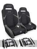 GT3 Suspension Seats Kit For Polaris RZR 570  800  900 (Pair)  Black & Grey