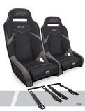 GT3 Suspension Seats Kit For Polaris RZR PRO XP  PRO R  Turbo R  PRO S (Pair)  Black & Grey