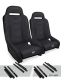 GT3 Suspension Seats Kit For Polaris General  RZR S 900  900 Trail  Trail  XP 1000  Turbo  Turbo S (Pair)  Black