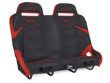 GT3 Quick Release Rear Suspension Bench Seat For Polaris RZR PRO XP4  PRO R4  Turbo R4  Black & Red
