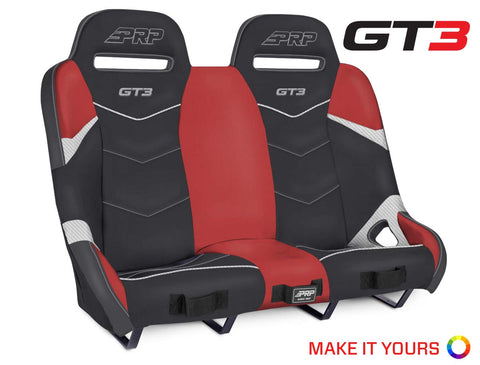 GT3 Rear Suspension Bench Seat For Polaris RZR XP4 1000  XP4 Turbo  XP4 Turbo S - Custom