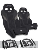 XCR Suspension Seats Kit For Polaris RZR 570  800  900 (Pair)  Black & Grey
