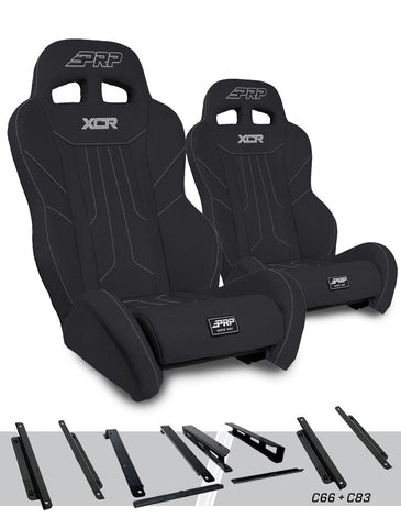 XCR Suspension Seats Kit For Honda Talon (Pair)  Black