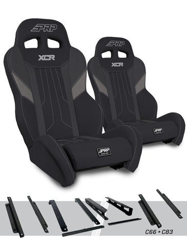 XCR Suspension Seats Kit For Honda Talon (Pair)  Black & Grey