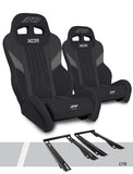 XCR Suspension Seats Kit For Polaris RZR PRO XP  PRO R  Turbo R  PRO S (Pair)  Black & Grey