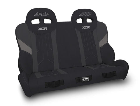 XCR Quick Release Rear Suspension Bench Seat For Polaris RZR PRO XP4  PRO R4  Turbo R4  Black & Grey