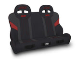 XCR Quick Release Rear Suspension Bench Seat For Polaris RZR PRO XP4  PRO R4  Turbo R4  Black & Red