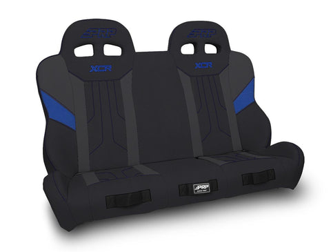 XCR Quick Release Rear Suspension Bench Seat For Polaris RZR PRO XP4  PRO R4  Turbo R4  Black & Blue