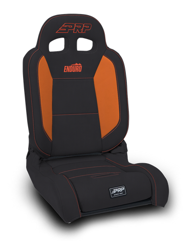 EnduroDaily Reclining Suspension Seat  Black & Orange Vinyl  Passenger