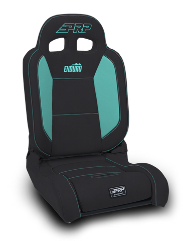 EnduroDaily Reclining Suspension Seat  Black & Teal Vinyl  Passenger