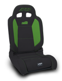EnduroDaily Reclining Suspension Seat  Black & Green Vinyl  Passenger