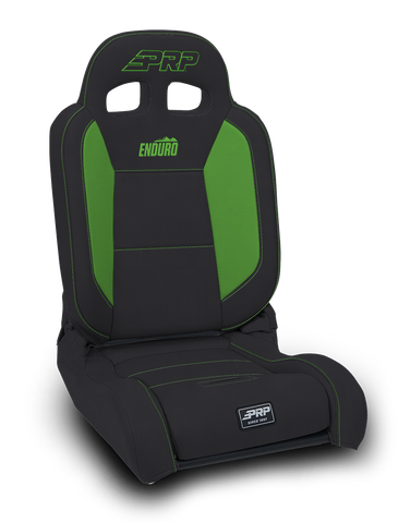 EnduroDaily Reclining Suspension Seat  Black & Green Vinyl  Passenger