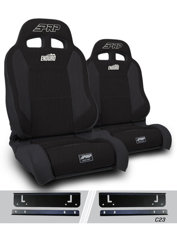 Enduro Elite Suspension Seat - Trek Edition  Kit For 97-02 Jeep Wrangler TJ (Pair)  Black