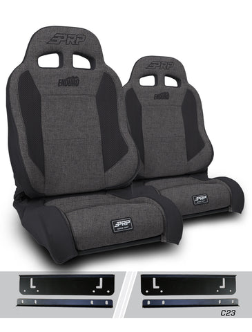 Enduro Elite Suspension Seat - Trek Edition  Kit For 97-02 Jeep Wrangler TJ (Pair)  Grey