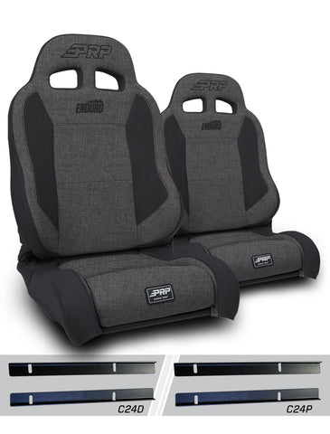 Enduro Elite Suspension Seat - Trek Edition  Kit For 03-06 Jeep Wrangler TJ (Pair)  Grey