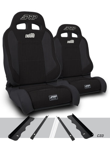 Enduro Elite Suspension Seat - Trek Edition  Kit For 95-01 Jeep Cherokee XJ (Pair)  Black