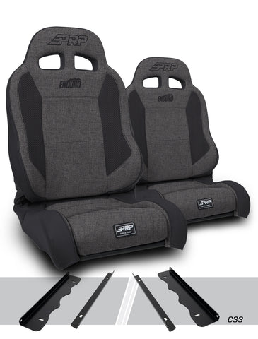 Enduro Elite Suspension Seat - Trek Edition  Kit For 95-01 Jeep Cherokee XJ (Pair)  Grey