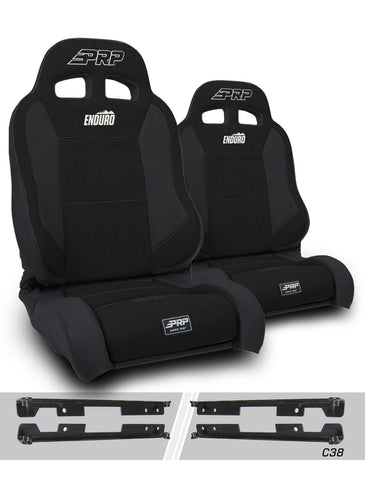 Enduro Elite Suspension Seat - Trek Edition  Kit For Jeep Wrangler JK/JKU (Pair)  Black