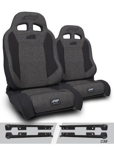 Enduro Elite Suspension Seat - Trek Edition  Kit For Jeep Wrangler JK/JKU (Pair)  Grey