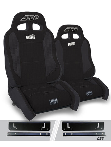 Enduro Elite Suspension Seat - Crawl Edition  Kit For 97-02 Jeep Wrangler TJ (Pair)  Black