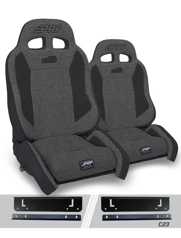 Enduro Elite Suspension Seat - Crawl Edition  Kit For 97-02 Jeep Wrangler TJ (Pair)  Grey