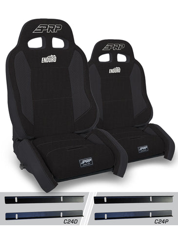 Enduro Elite Suspension Seat - Crawl Edition  Kit For 03-06 Jeep Wrangler TJ (Pair)  Black