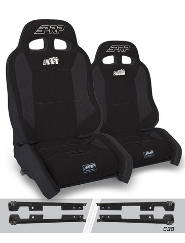 Enduro Elite Suspension Seat - Crawl Edition  Kit For Jeep Wrangler JK/JKU (Pair)  Black