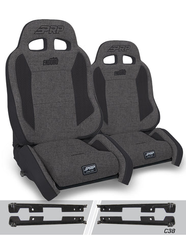 Enduro Elite Suspension Seat - Crawl Edition  Kit For Jeep Wrangler JK/JKU (Pair)  Grey